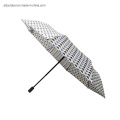 Triangular Pattern Pongee Fabric Manual Open Three -Folding Umbrella with Customized